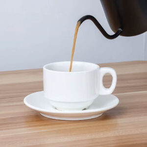 stackable cup and saucer set