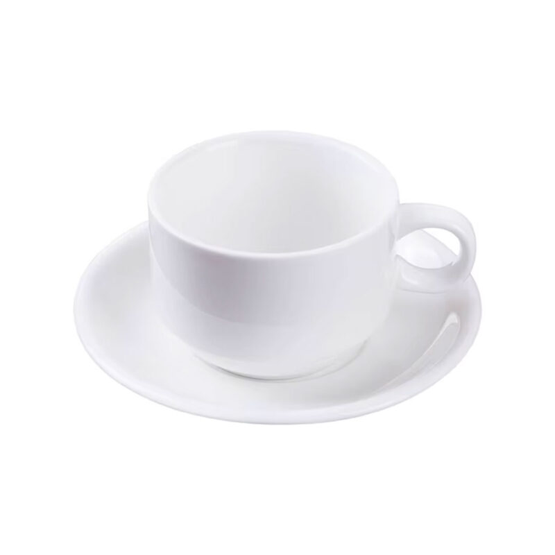 stackable cup and saucer set
