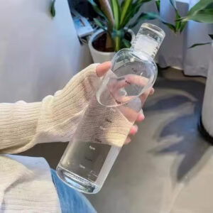 500 & 1000ml Glass Water Bottle with Time Scale
