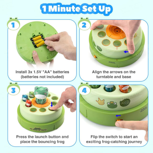 Rotating Musical Jumping Frog Game
