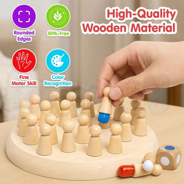 Wooden Memory Colour Matching Game for Kids