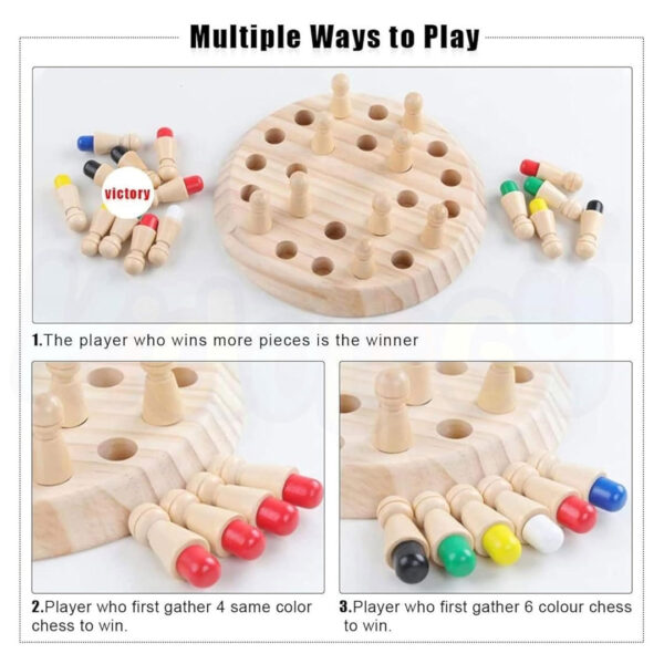 Wooden Memory Colour Matching Game for Kids