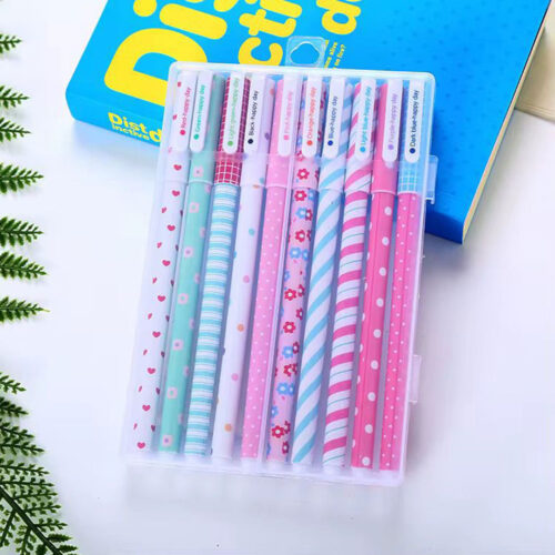10pc Multicoloured Gel Pen Set