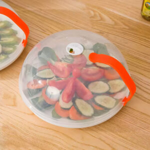 25cm Microwave Food Cover with Ventilation & Handle