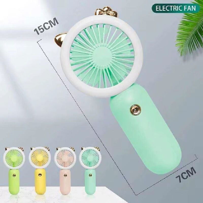 15cm Mini Rechargeable USB Fan with LED Light