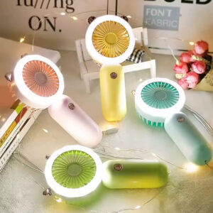 15cm Mini Rechargeable USB Fan with LED Light