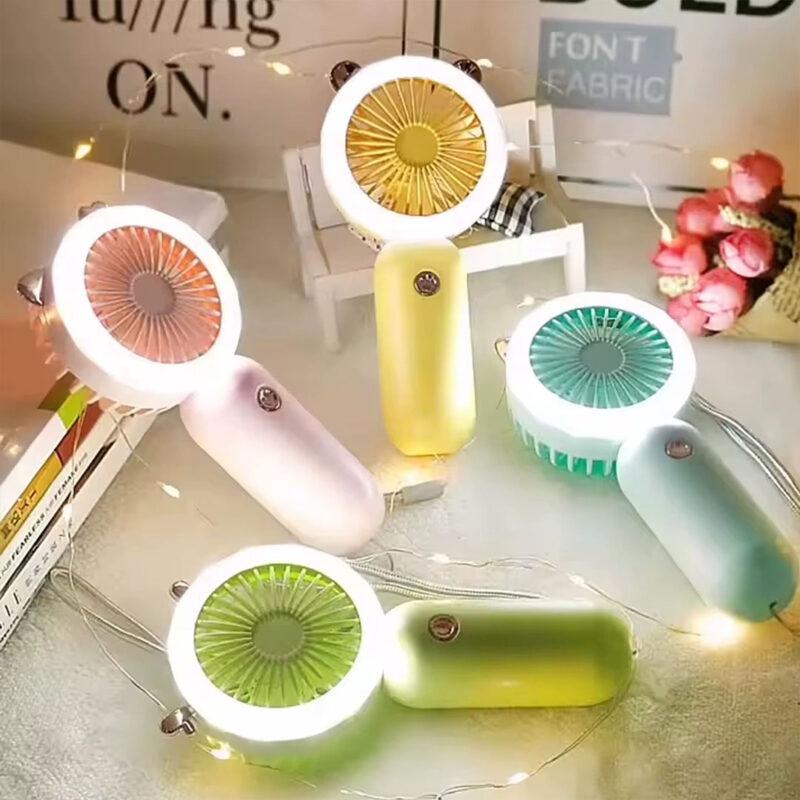 15cm Mini Rechargeable USB Fan with LED Light