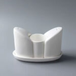 Curved Porcelain Salt and Pepper Shaker Set