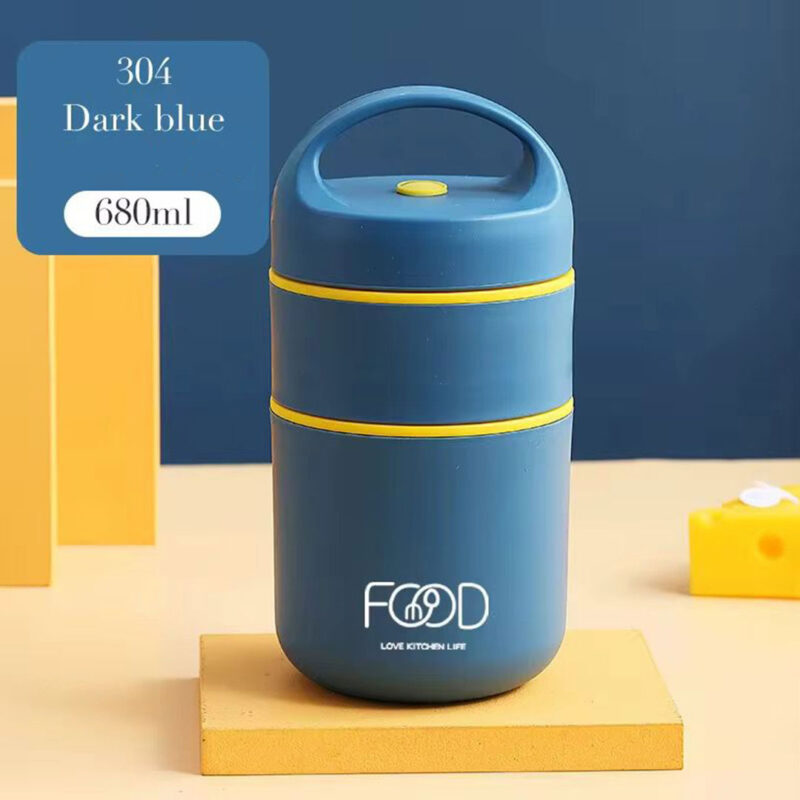 1 & 2 Tier Steel Vacuum Insulated Lunch Box