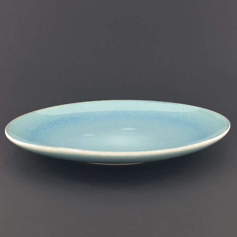 27cm Ceramic Dinner Plate - Light Blue Reactive Glaze