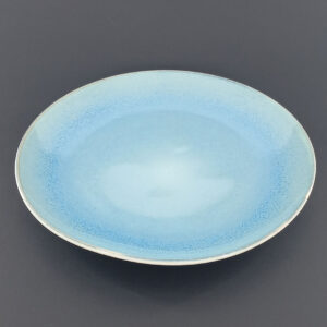 27cm Ceramic Dinner Plate - Light Blue Reactive Glaze