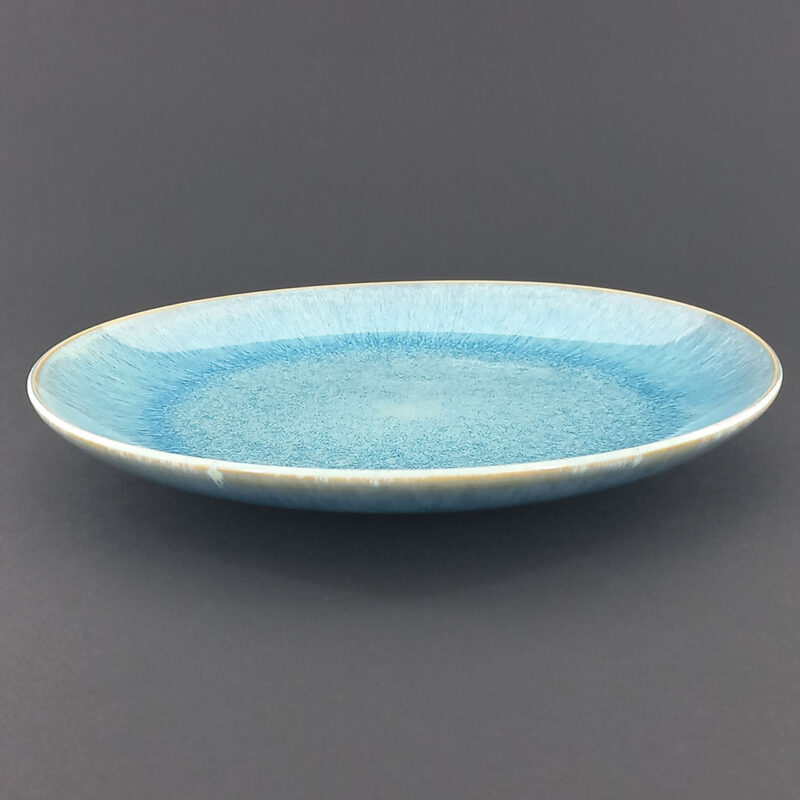 22cm Ceramic Side Plate - Light Blue Reactive Glaze