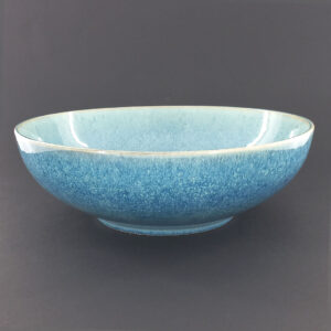 24cm Ceramic Serving Bowl - Light Blue Reactive Glaze