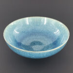 24cm Ceramic Serving Bowl - Light Blue Reactive Glaze