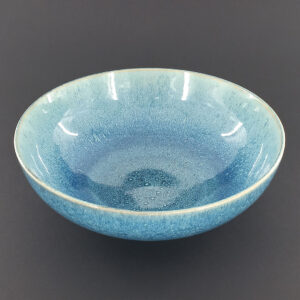 24cm Ceramic Serving Bowl - Light Blue Reactive Glaze