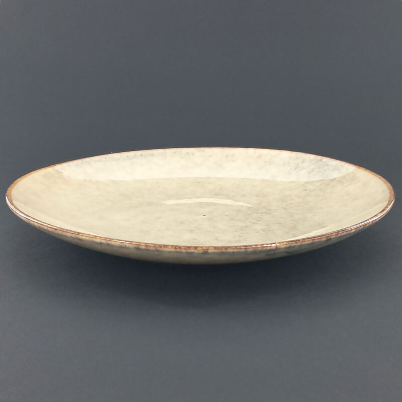 21.5cm Ceramic Side Plate - Speckled Beige Reactive Glaze