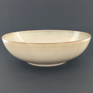 24.5cm Ceramic Serving Bowl - Speckled Beige Reactive Glaze