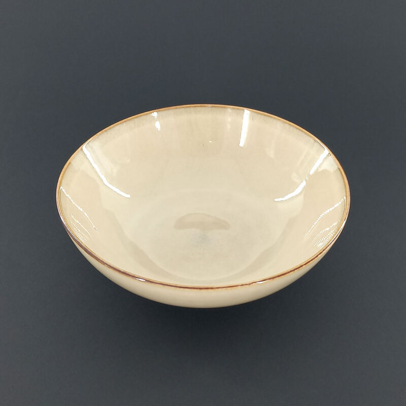 18cm Ceramic Bowl - Speckled Beige Reactive Glaze