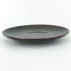 27cm Ceramic Dinner Plate - Dark Grey-Green Reactive Glaze