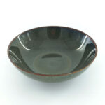 18cm Ceramic Bowl - Dark Grey-Green Reactive Glaze