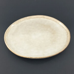 27cm Ceramic Dinner Plate - Beige Hand-Finished