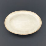 21cm Ceramic Side Plate - Beige Hand-Finished