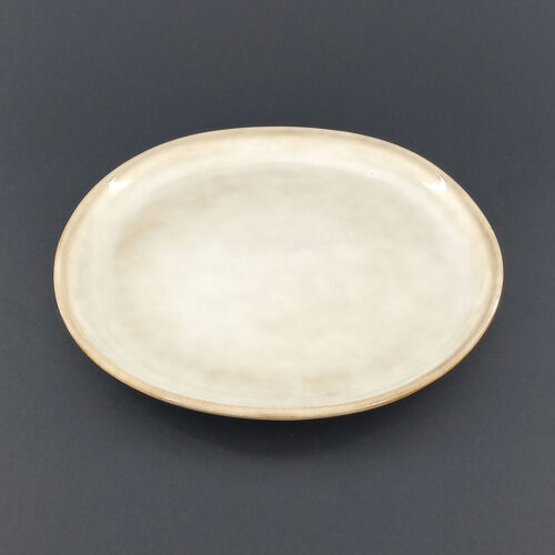 21cm Ceramic Side Plate - Beige Hand-Finished