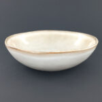 18.8cm Ceramic Bowl - Beige Hand-Finished