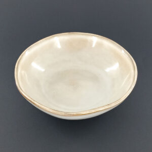 18.8cm Ceramic Bowl - Beige Hand-Finished