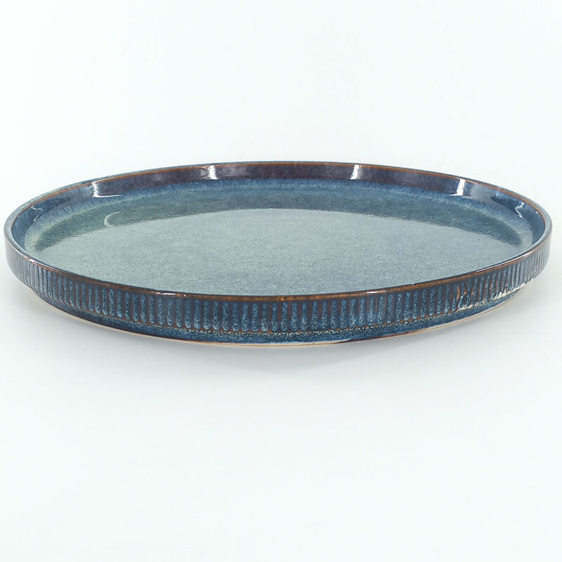 26cm Ceramic Dinner Plate - Reactive Blue Green Glaze