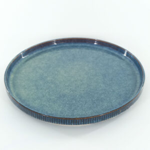 26cm Ceramic Dinner Plate - Reactive Blue Green Glaze