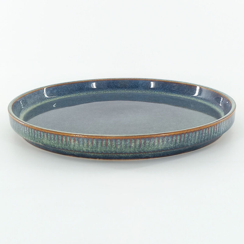 21.5cm Ceramic Side Plate – Reactive Blue Green Glaze
