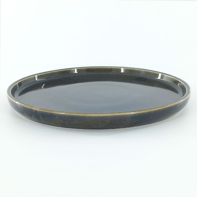 20.5cm Ceramic Side Plate - Dark Blue-Grey