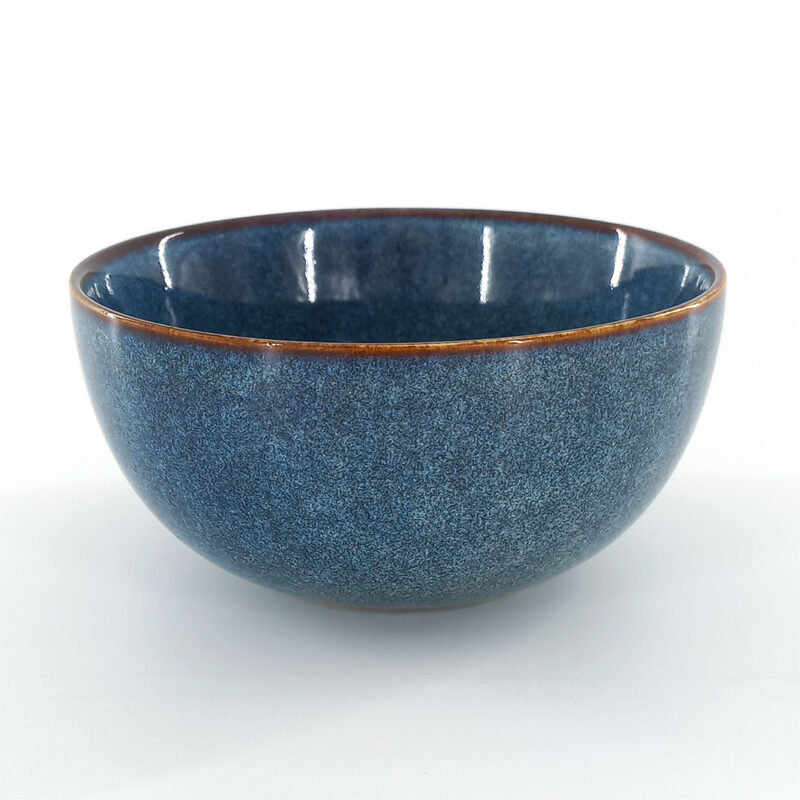 14cm Ceramic Bowl - Blue Reactive Glaze