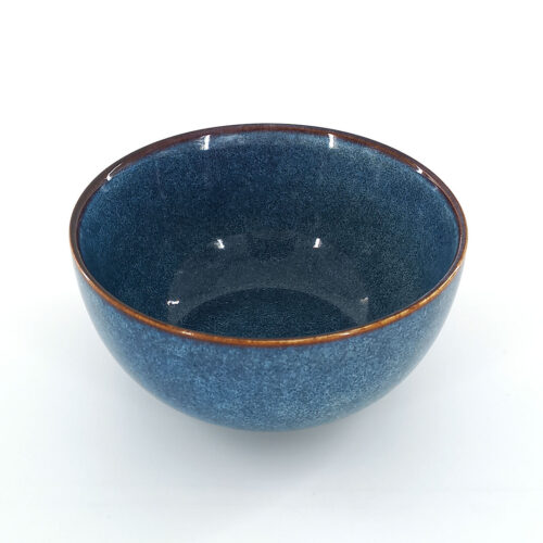 14cm Ceramic Bowl - Blue Reactive Glaze