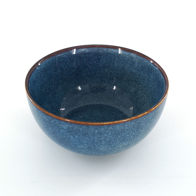 14cm Ceramic Bowl - Blue Reactive Glaze