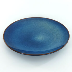 26.5cm Ceramic Dinner Plate - Dark Blue Reactive Glaze