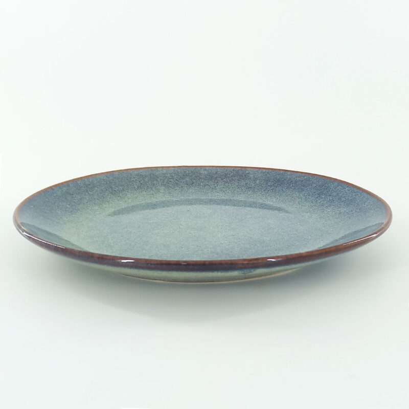 20.5cm Ceramic Side Plate - Blue Reactive Glaze