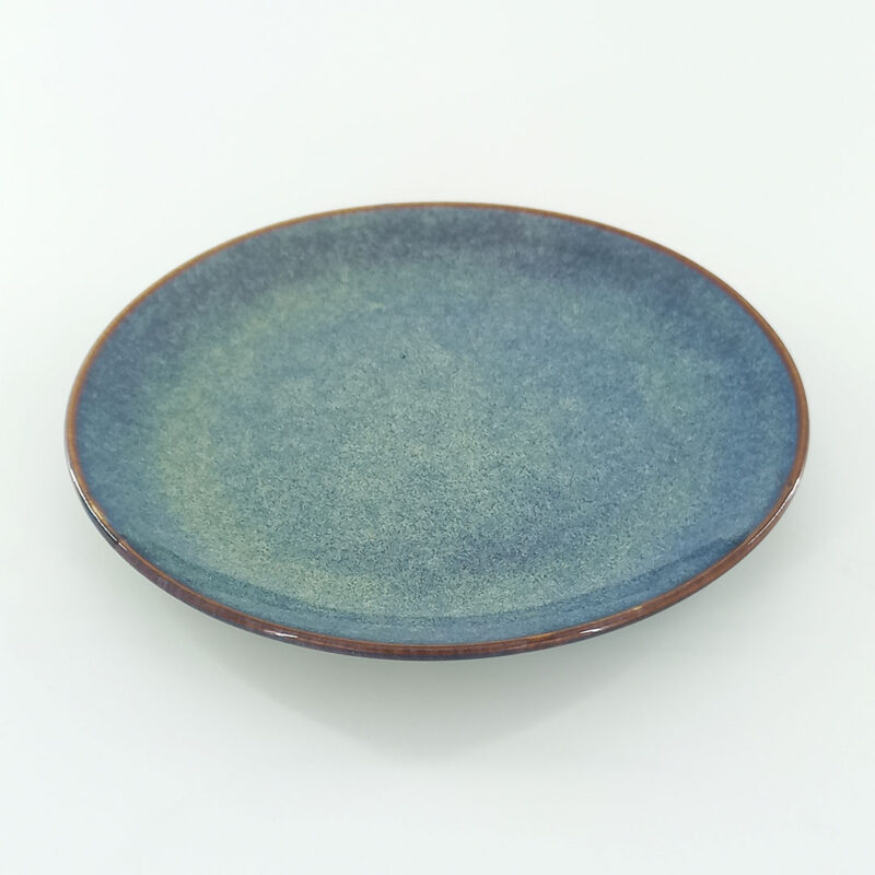 20.5cm Ceramic Side Plate - Blue Reactive Glaze