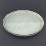 26cm Ceramic Dinner Plate - Speckled Green-Blue Reactive Glaze
