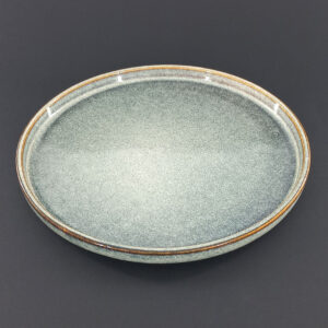 20.5cm Ceramic Side Plate - Green-Blue Reactive Glaze