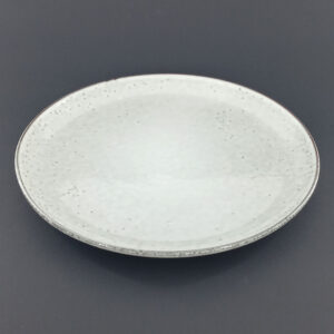 27.5cm Ceramic Dinner Plate - Speckled Grey Reactive Glaze