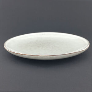 19.5cm Ceramic Side Plate - Speckled Grey Reactive Glaze