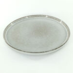 27.5cm Ceramic Dinner Plate - Speckled Grey, Steep Wall