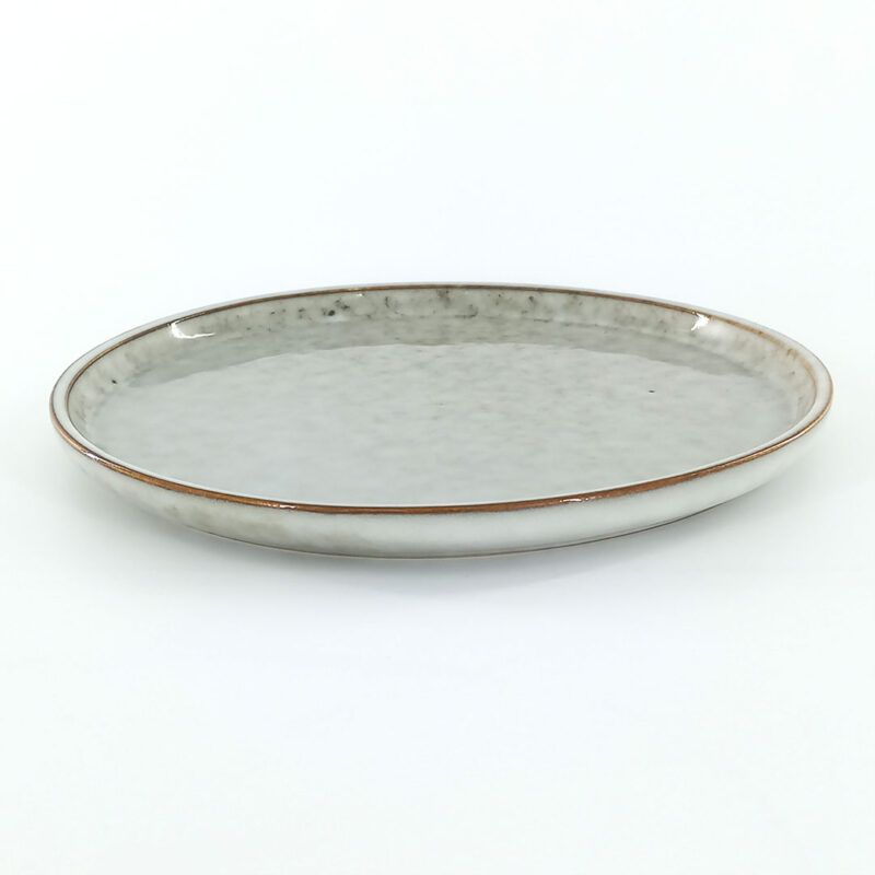 21.5cm Ceramic Side Plate – Speckled Grey Reactive Glaze