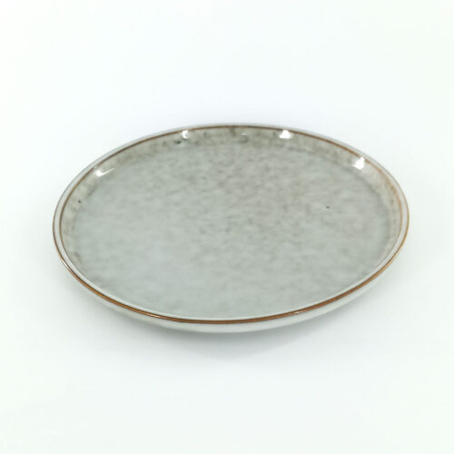 21.5cm Ceramic Side Plate – Speckled Grey Reactive Glaze