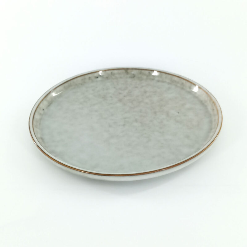 21.5cm Ceramic Side Plate – Speckled Grey Reactive Glaze