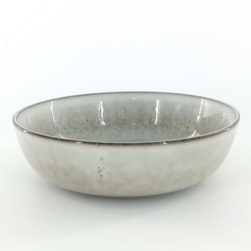 19.5cm Ceramic Bowl - Speckled Grey Reactive Glaze