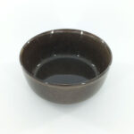 15.5cm Ceramic Bowl - Dark Brown Reactive Glaze