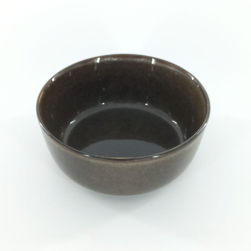15.5cm Ceramic Bowl - Dark Brown Reactive Glaze